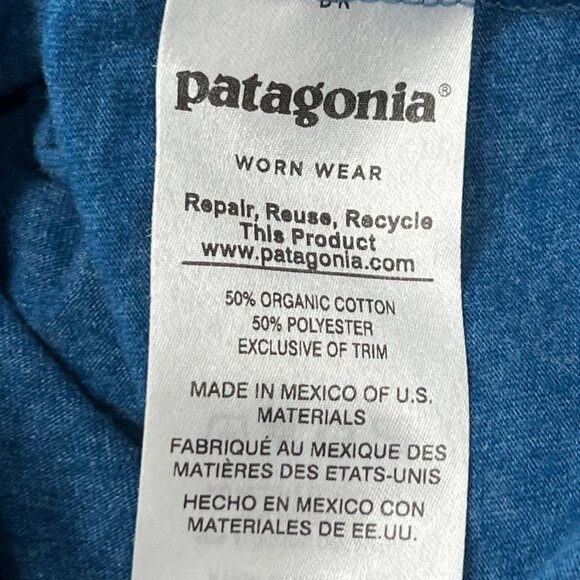 Patagonia Fitz Roy Crest T-Shirt Men Medium Slim Organic Cotton Poly Blend 38907 - Picture 4 of 6